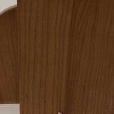 Pair of handcrafted lamps in solid oak with cork shades, circa 1970