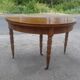Table-console demi lune en noyer époque 1840 pied Jacob