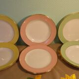 Flat and hollow plates L'Amandinoise, set of 12, 50s