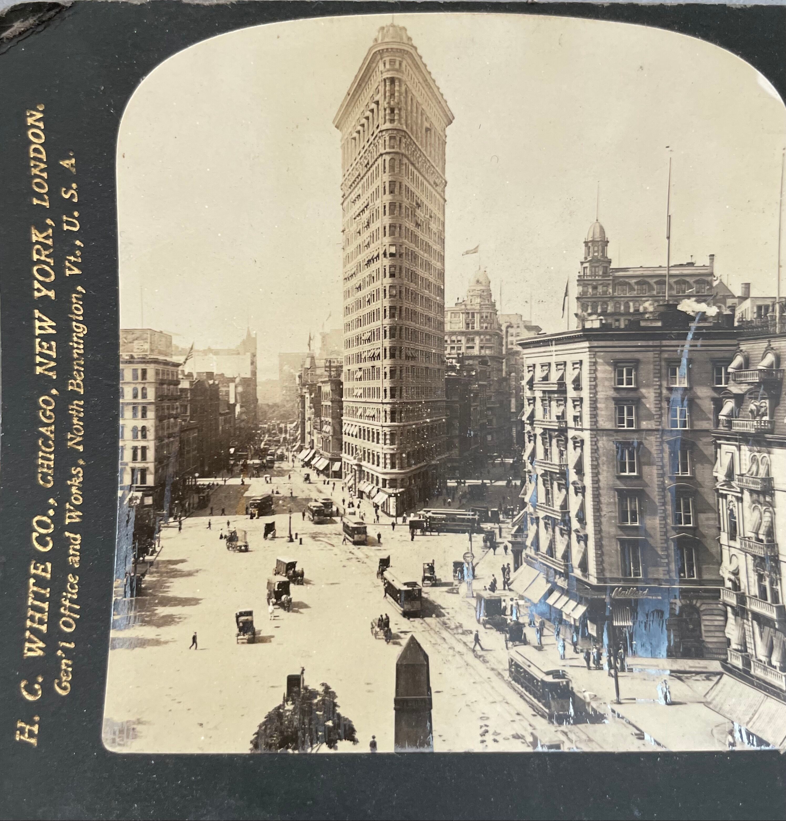 Old photography stereo, stereograph, luxury albumine 1903 New York, United States