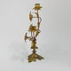 Candlestick church in bronze gold flower pattern floral lily flower