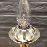 Designer table lamp space age 1960-70 chrome and glass