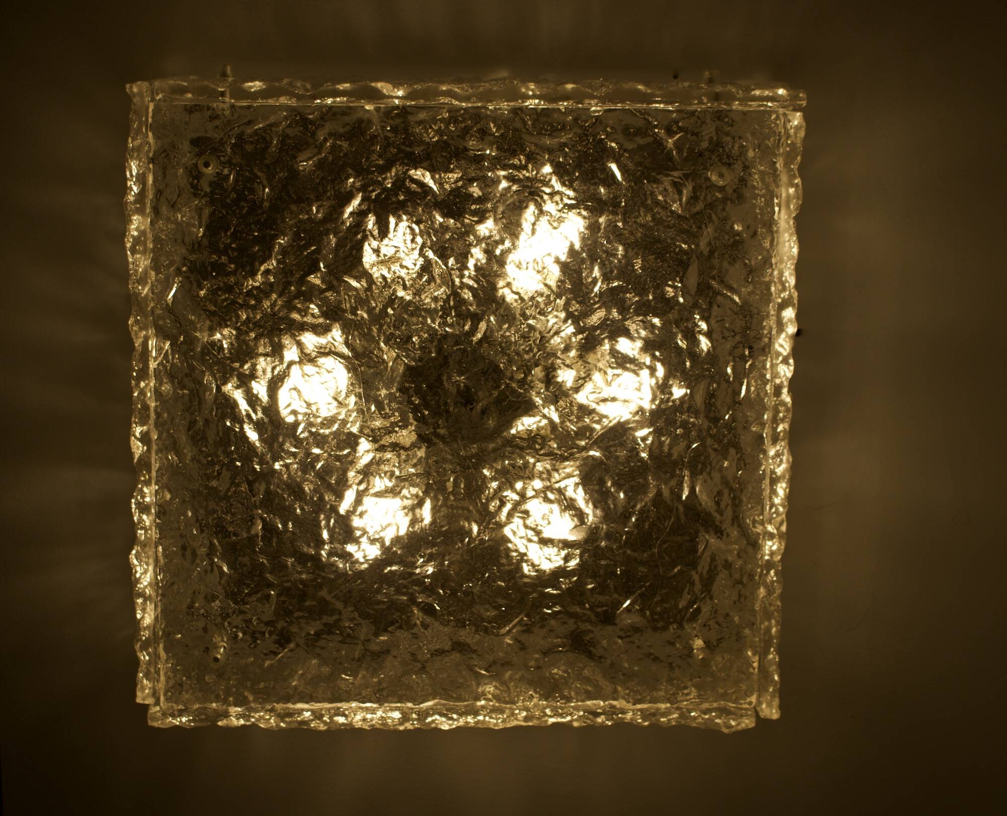 Brutalist ceiling light “Ice Glass”