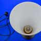 Old lamp design art deco vintage metal and opaline