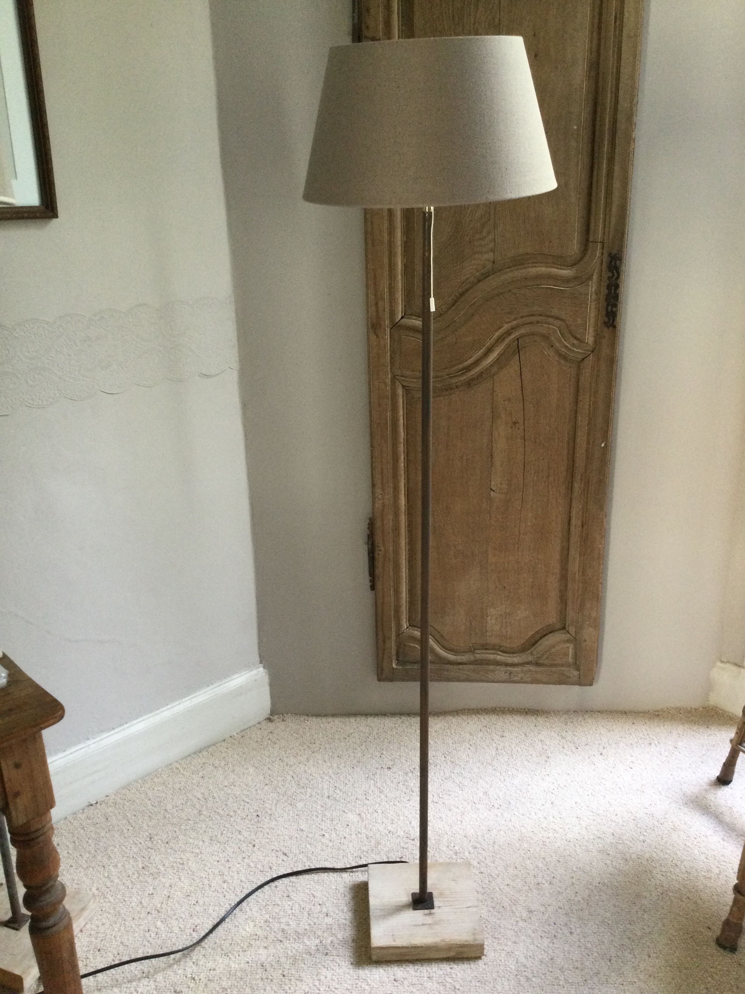 Wooden floor lamp