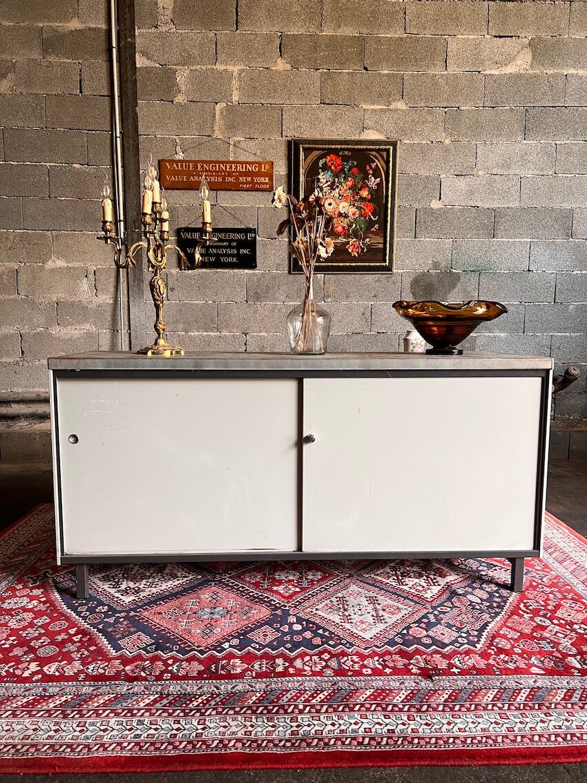 Vintage enfilade / Metal sideboard administration AR Cordemeyer for Gispen - 1960