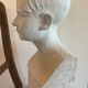 Bust portrait of a child in plaster signed René Pajot for his friend Louis Palacio