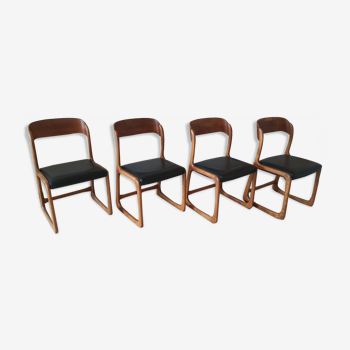 4 chairs Baumann Sled 1960 skai original