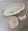 Fish service Salins les Bains plates and sauce boat