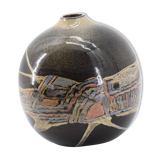 Large vase in enamelled gres