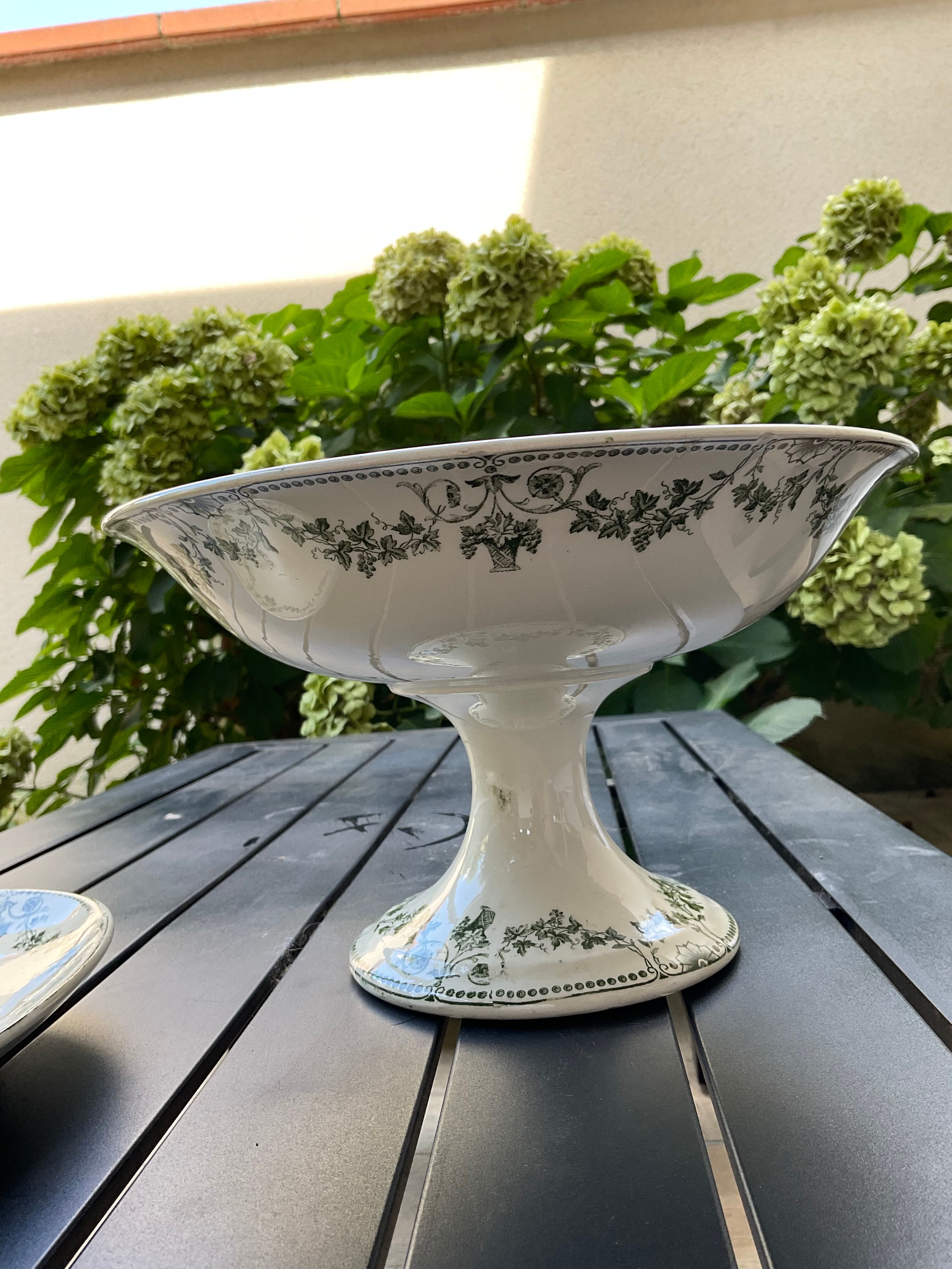 Compotier et saucière Badonvillers model champagne