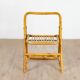 4 folding chairs in bamboo, rattan and brass, Italy, 1970
