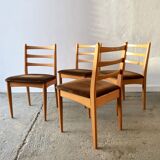 Lot de 4 chaises de salle à manger du milieu des années 1970 par Schreiber