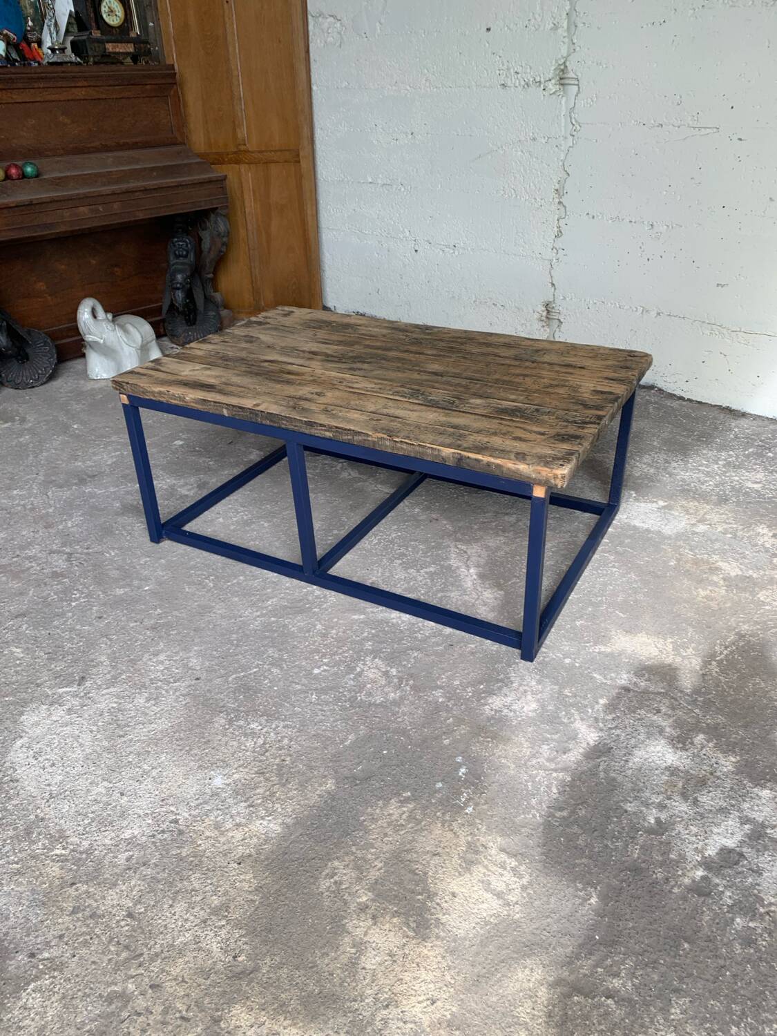 Table basse plateau brut