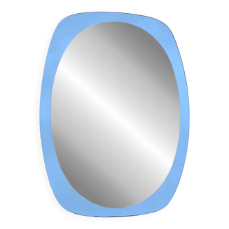 Blue mirror attributed to Fontana Arte, 1970