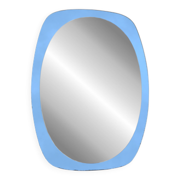 Blue mirror attributed to Fontana Arte, 1970