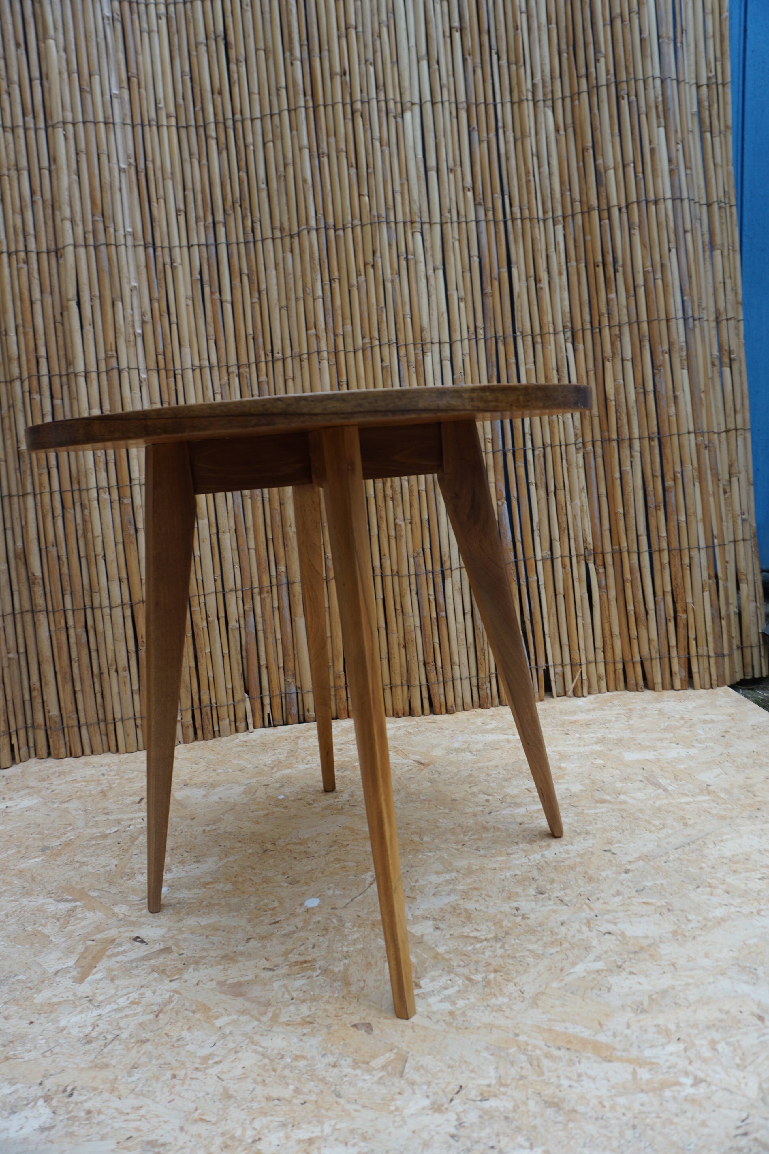 Art Deco walnut side table or coffee table.
