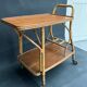 Rattan bar rolling table