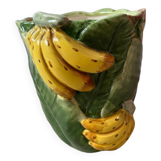 vase barbotine bananes