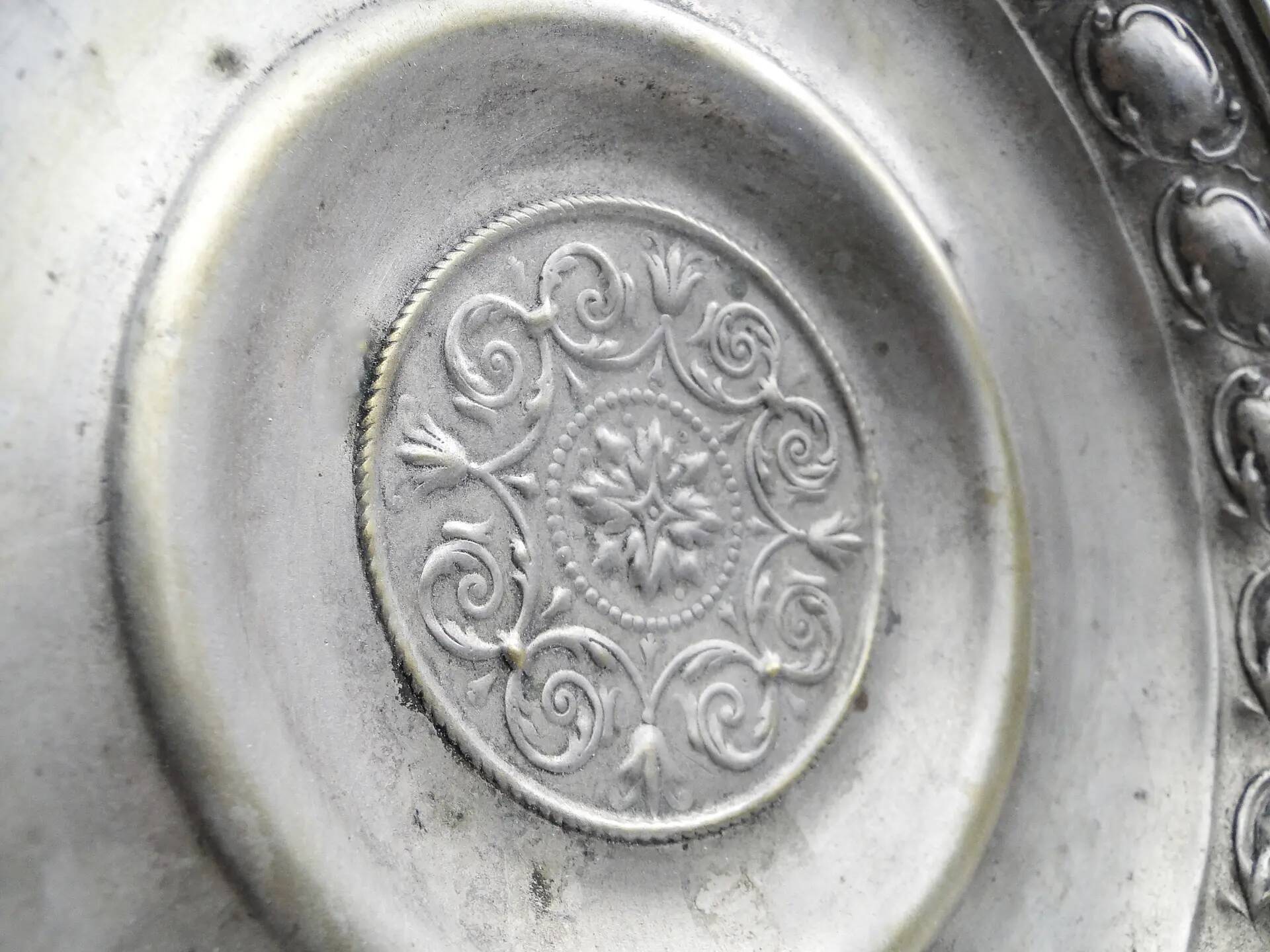 Figural eclectic fruit bowl, silver-plated brass, Poland, 19th century