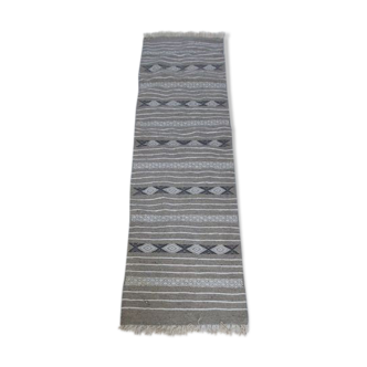 Traditional handmade grey hallway carpet  200x60cm