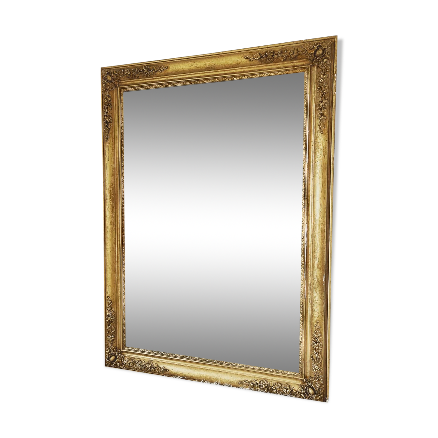 Antique gilded wooden mirror
