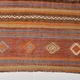 5x7 Tile Red & Grey Kilim Rug, Handwoven Vintage Kilim Rug, 140x221Cm