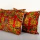 Set of 2 vintage velvet cushion covers 56x38 cm