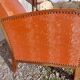 Art Deco armchair, terracotta color