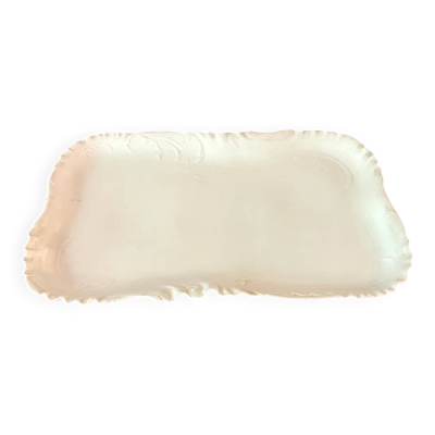 Grand plat rectangulaire en porcelaine XIXe H&Cie France