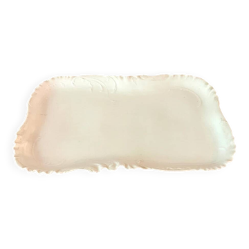 Large rectangular porcelain platter, 19th century, H&Cie France
