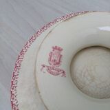 Cake dish on foot in iron earth of Gien model Pink hawthorn