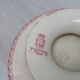 Cake dish on foot in iron earth of Gien model Pink hawthorn