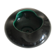 Black ceramic free-form ashtray, 1960