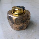 Tabletop bronze brutalist lighter