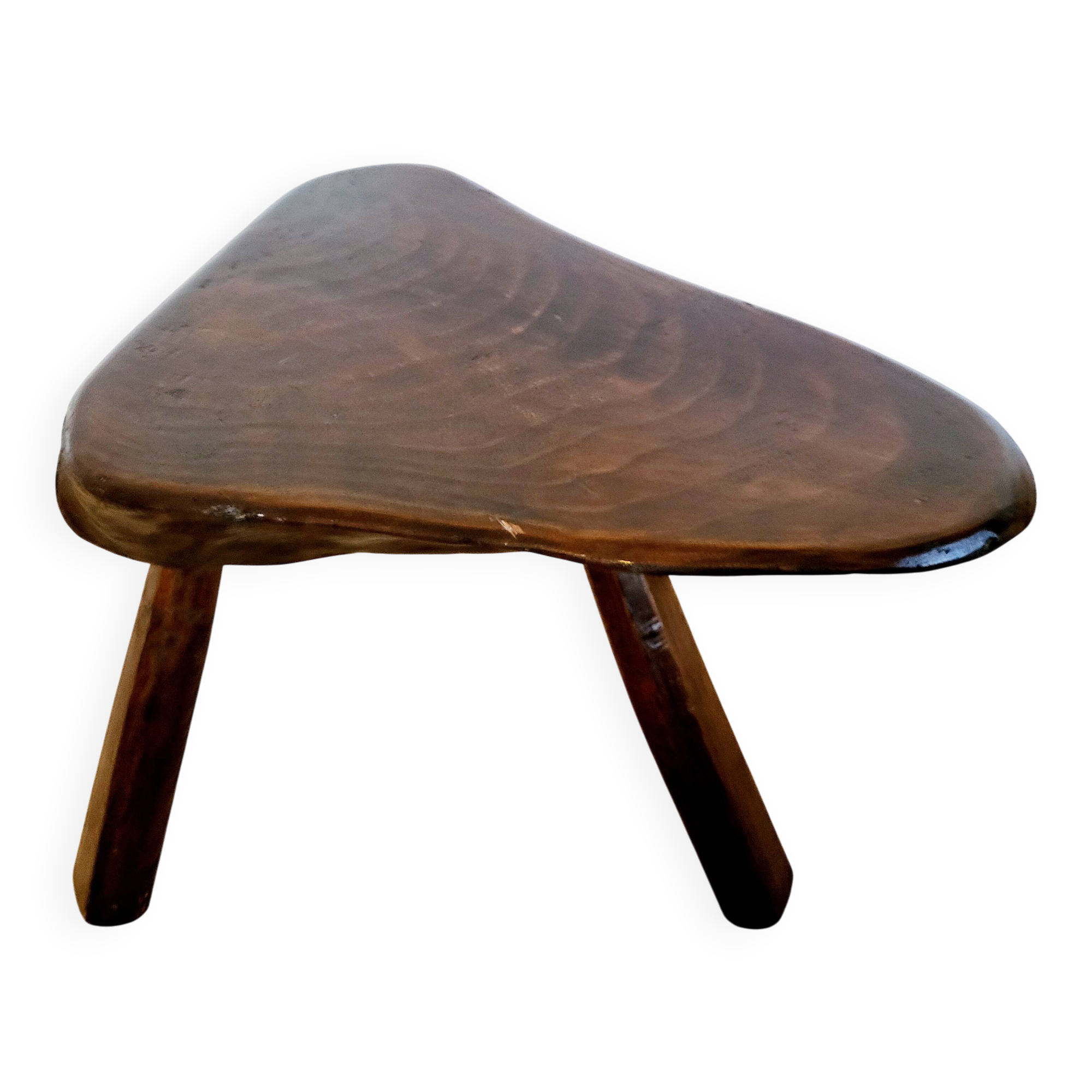 Table d'appoint ou banc en bois massif brut, style brutaliste, 1960