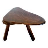 Table d'appoint ou banc en bois massif brut, style brutaliste, 1960