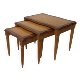 Old mid century set of 3 nesting tables