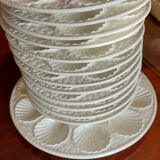 Service à huitres en porcelaine blanche