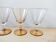 Série de 5 petits verres au pied doré
