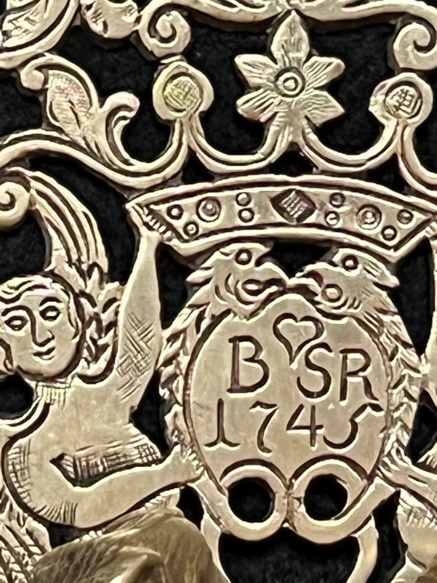 Wall candlesticks dated 1745