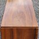 Chest of drawers from the 40s/50s in golden blond walnut 3 drawers feet compass