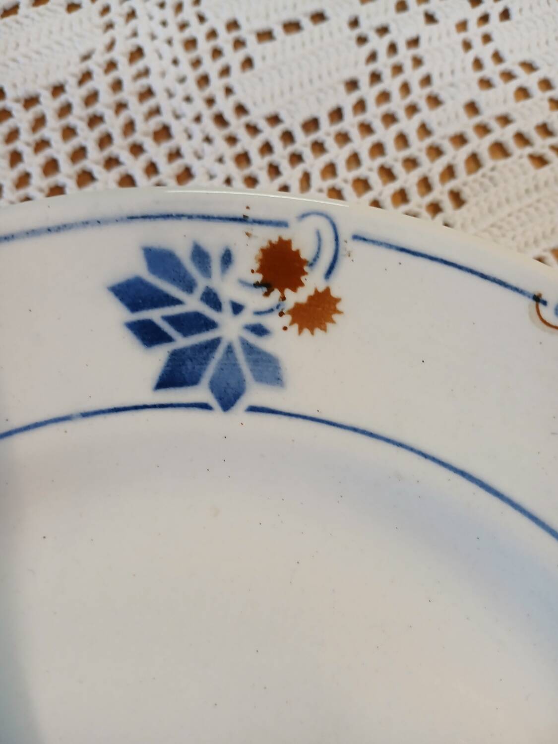 Small old dish from Digoin and Sarreguemines