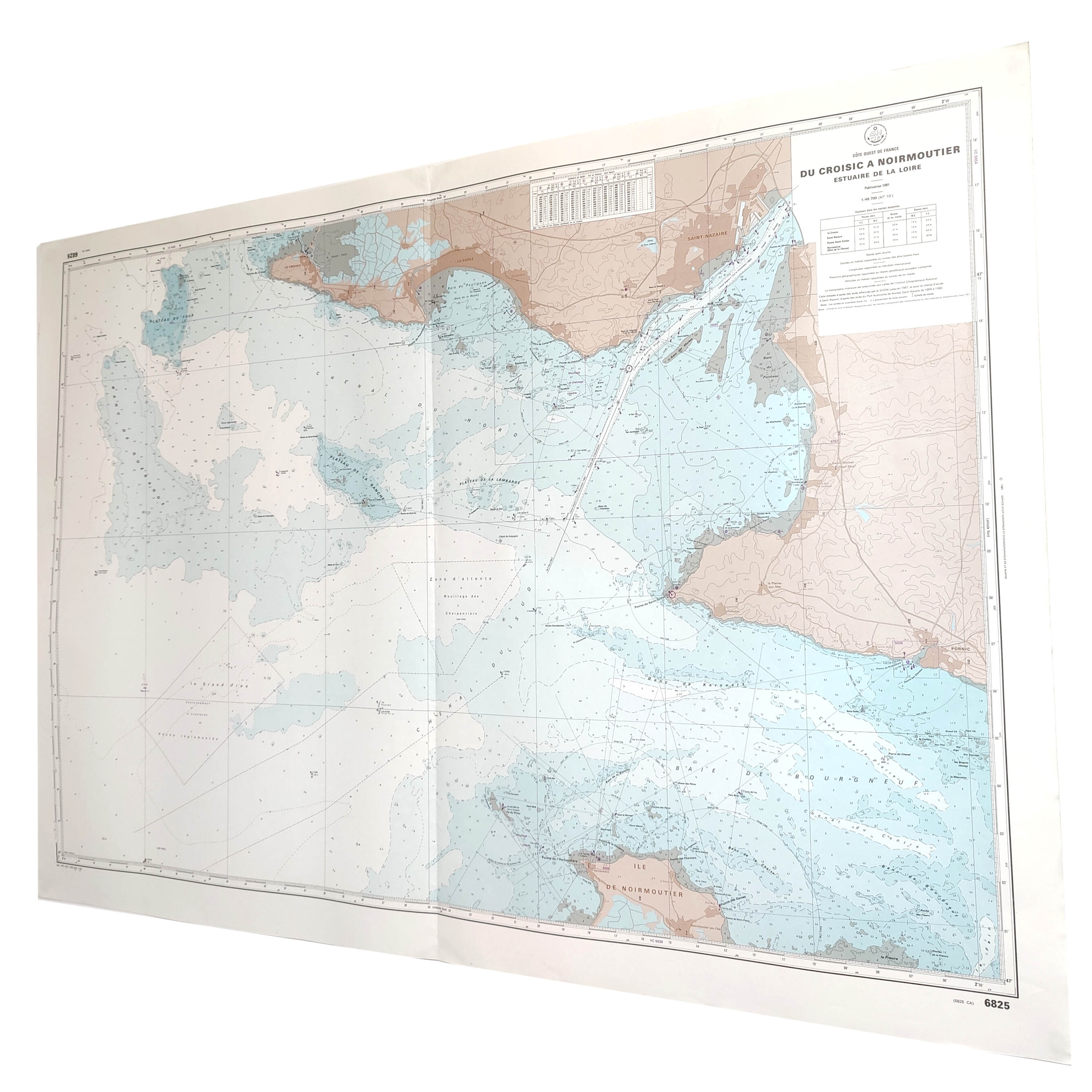 Loire estuary map Croisic island Noirmoutier