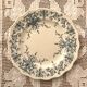 LG Clairefontaine dessert plate Moustier model in iron earth