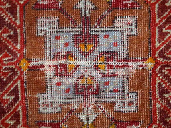 Old turkish carpet yastik handmade 44cm x 86cm 1920s, 1c371