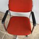 Fauteuil orange à roulettes Eurosit vintage 70’