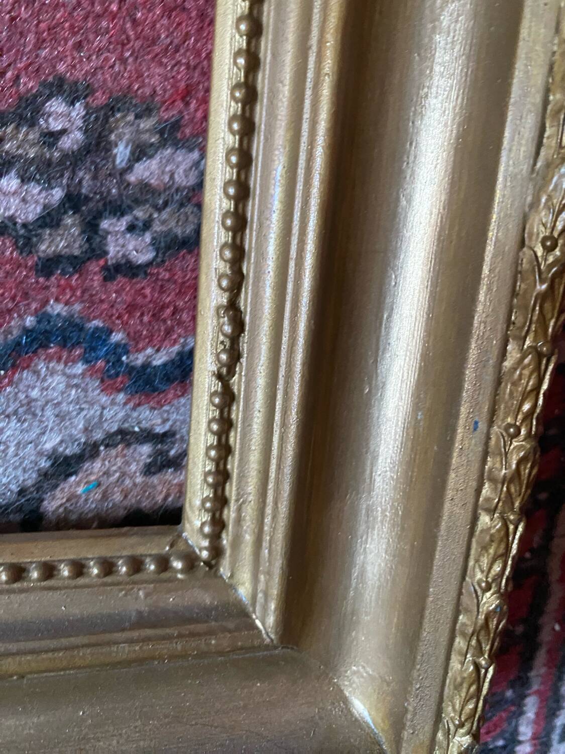 Old gilded wood frame.