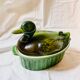 Terrine canard en barbotine email vert