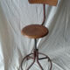 Adjustable workshop chair, steel wood 60s